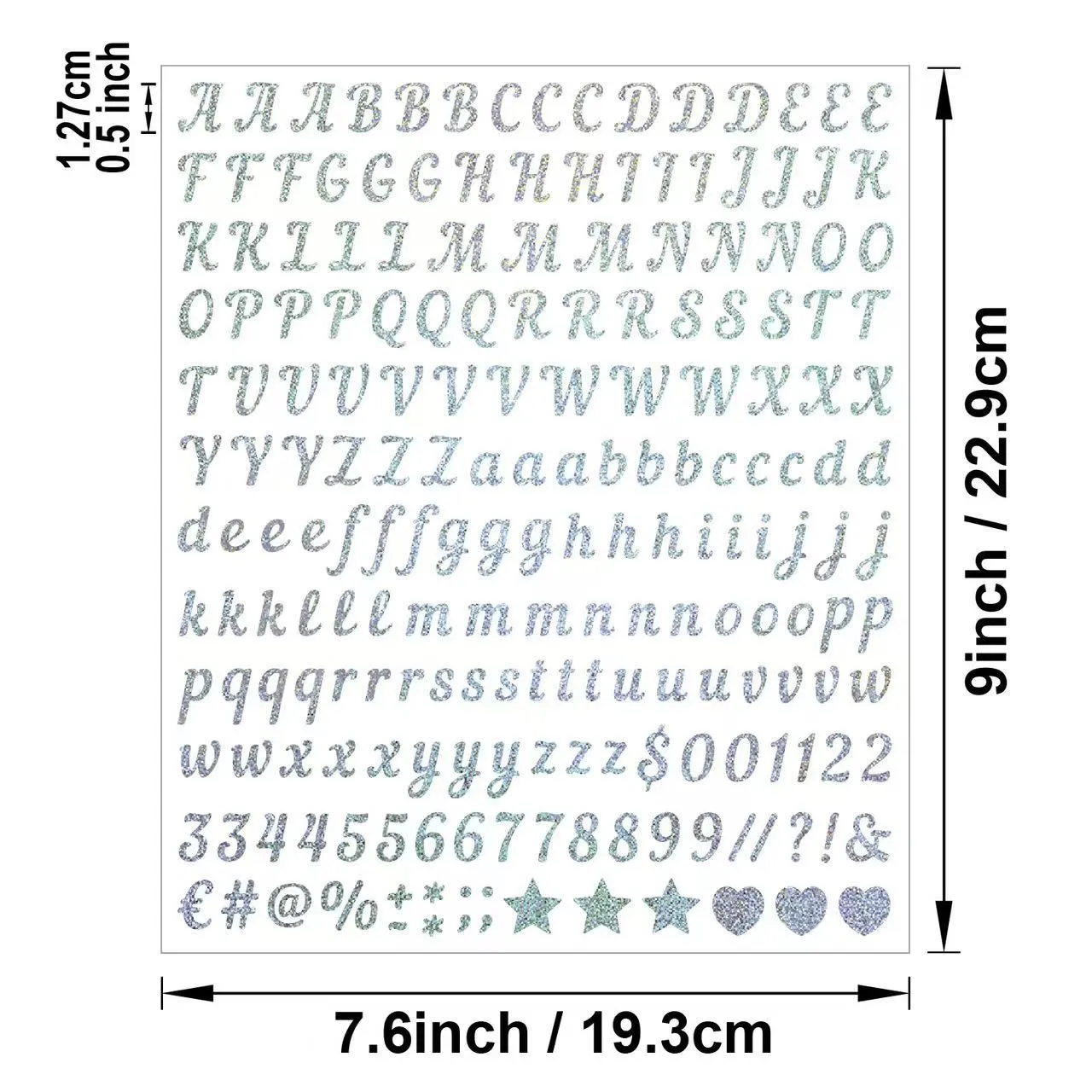 Декоративна наклейка з пісковика літерами та цифрами