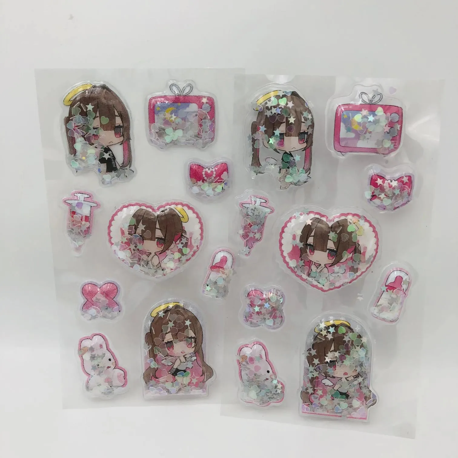 Наклейки-шейкери з блискітками